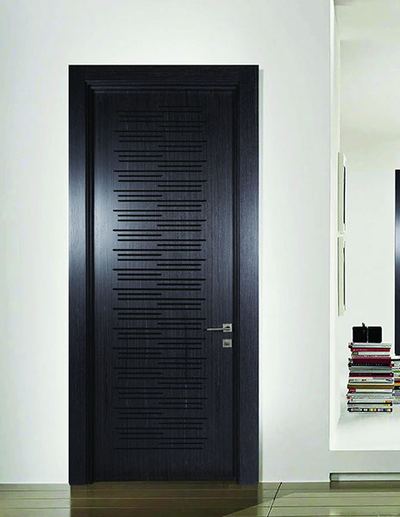 Example of an installed louvered (ventilated) door