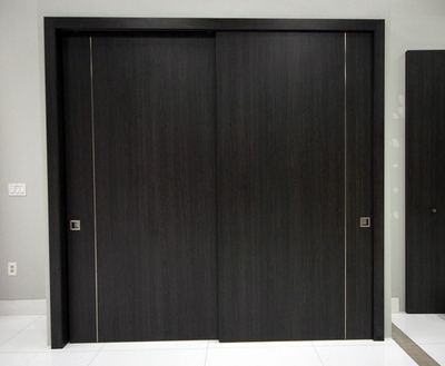 Example of an installed sliding door