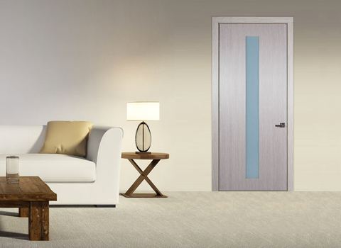 Puerta MD01-G07 de la línea Modena instalada en un ambiente