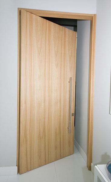 Example of an installed pivot door